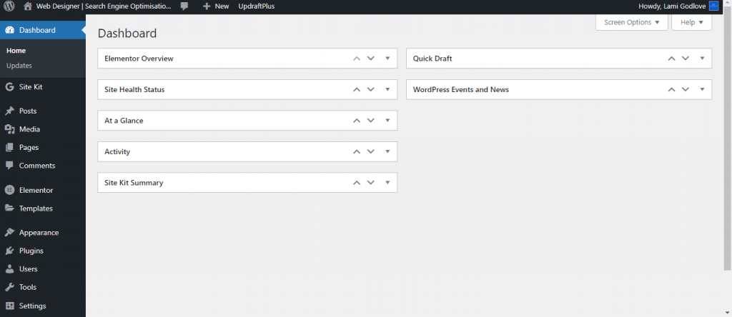 WordPressdotorg Dashboard Easy to Use